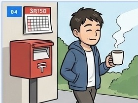 余裕をもって提出完了。コーヒーを飲みながらのんびり
